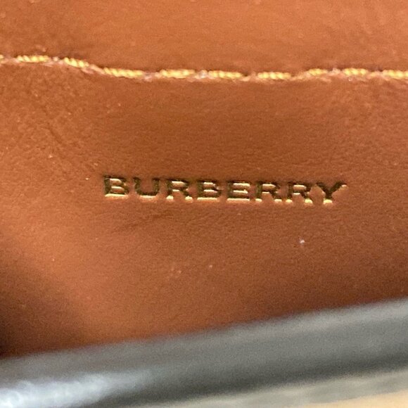 Auth BURBERRY LONDON ENGLAND - Black Light Brown Multi PVC Leather - Picture 5 of 5